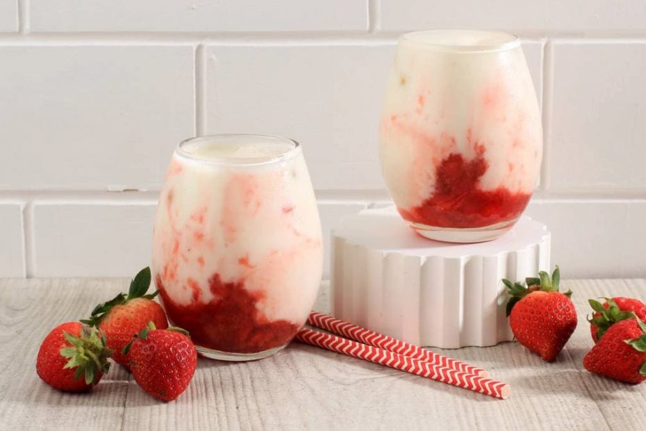 lait fraises maison coréen